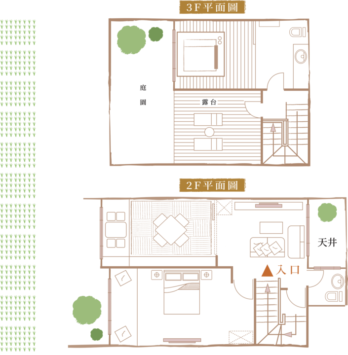 稻荷客室 平面圖